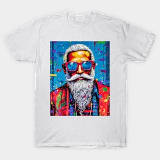 Fiesta Santa: Pop Art Latino Holiday Delight, Latino Santa T-Shirt